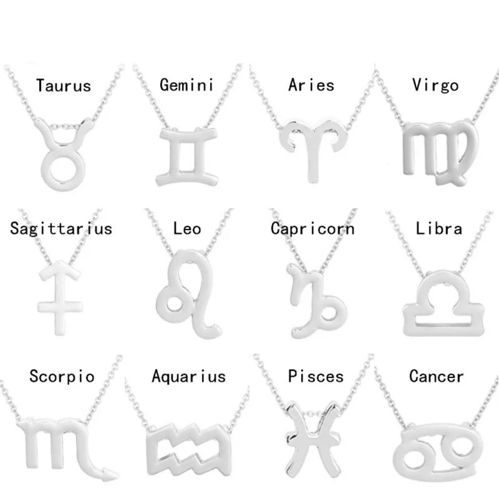 Gold/Silver Zodiac Sign Necklace - Picture 2 of 6